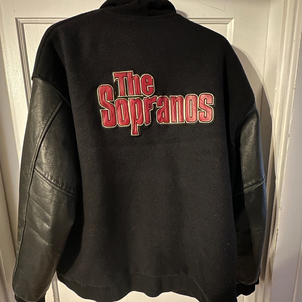 The Sopranos Black Leather Sleeve Jacket